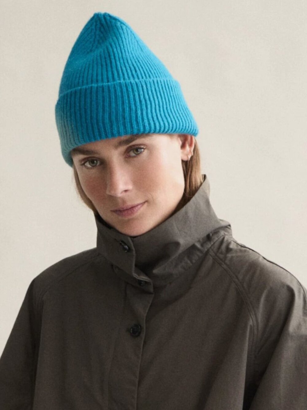 Le Bonnet Teal Beanie Lambswool & Angora Toque Knit Wool Scotland BEA-034